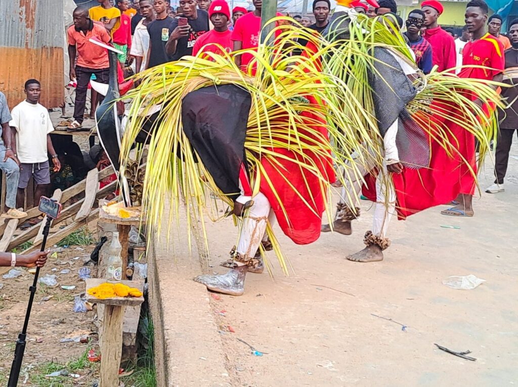 SparkBayelsa-Traditional Nigerian dancers in vibrant costumes