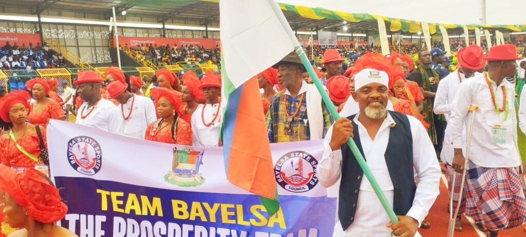 Bayelsa delegation at the opening ceremony of the Nigerian National Sports Festival 2024